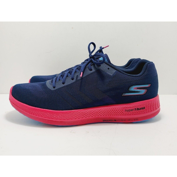 Skechers Men's Men's Go Run Razor Navy Coral Running And Jogging Shoes-New - Picture 1 of 7